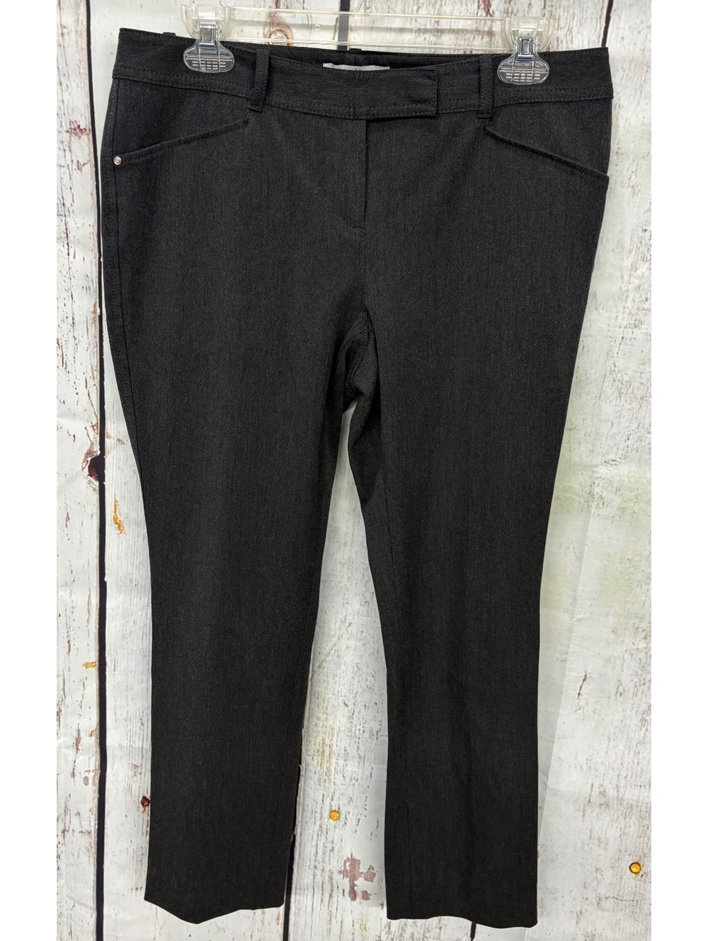 White House Black Market Women’s Charcoal Slim Leg Dress Pants Size 6 Short
